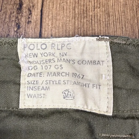 Vtg Polo Ralph Lauren Combat Trousers Men 40x31 Camo Cargo Pants OG 107 Straight - Picture 7 of 16
